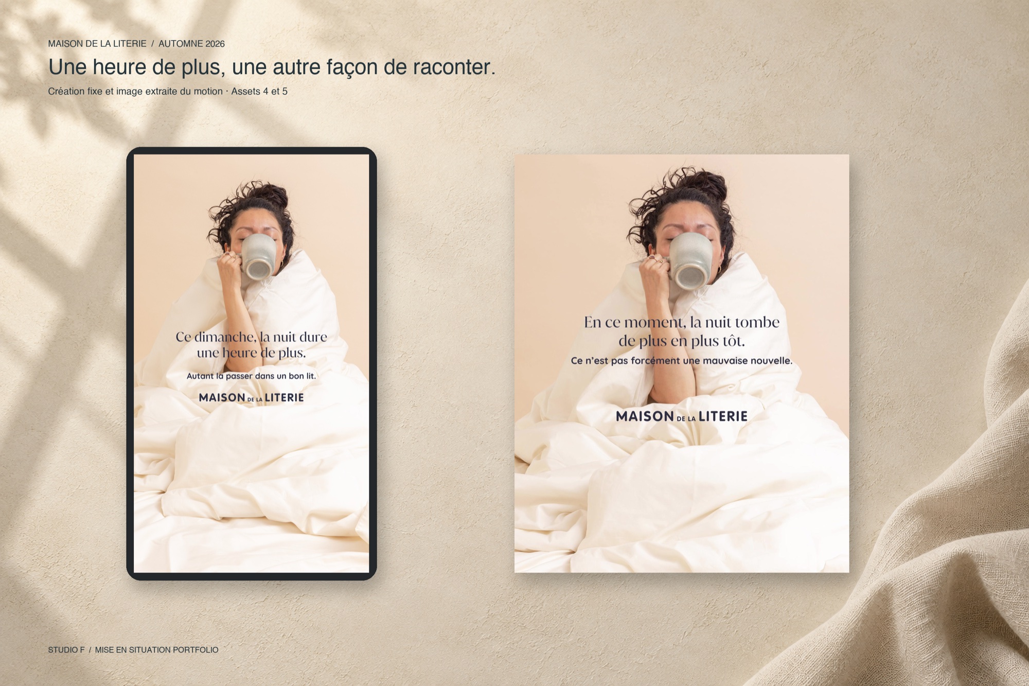 Création sur le changement d’heure, en feed et en story.