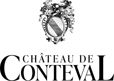 Logo Château de Conteval, armoiries et nom en bloc