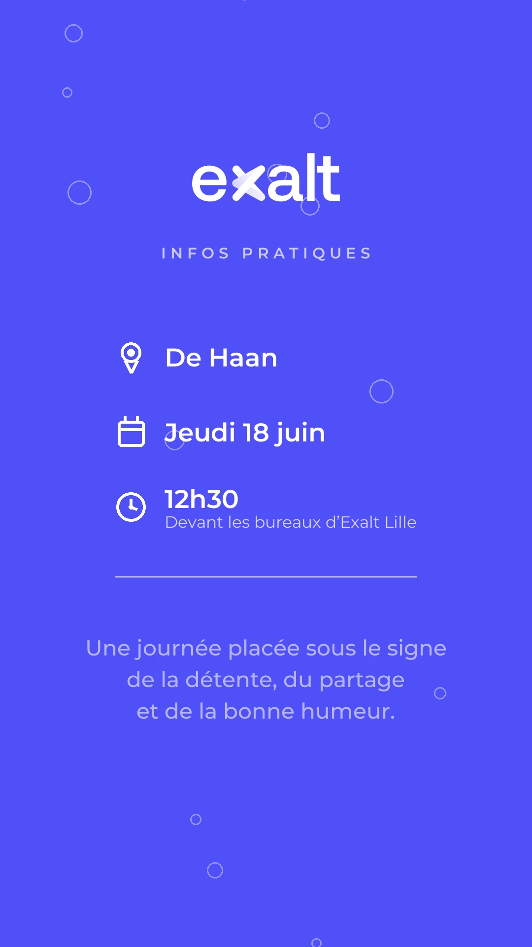 Story d’informations pratiques, De Haan