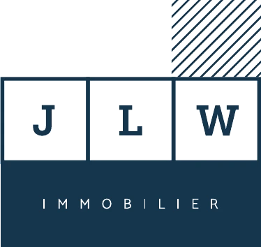 Logo JLW Immobilier, trois carrés alignés portant les initiales J, L, W