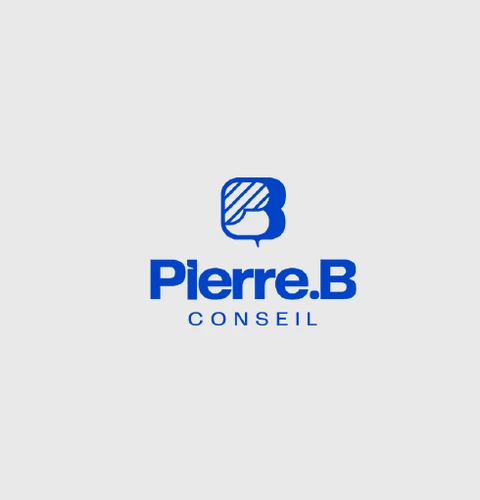 Logo Pierre.B Conseil, le B en bulle de dialogue